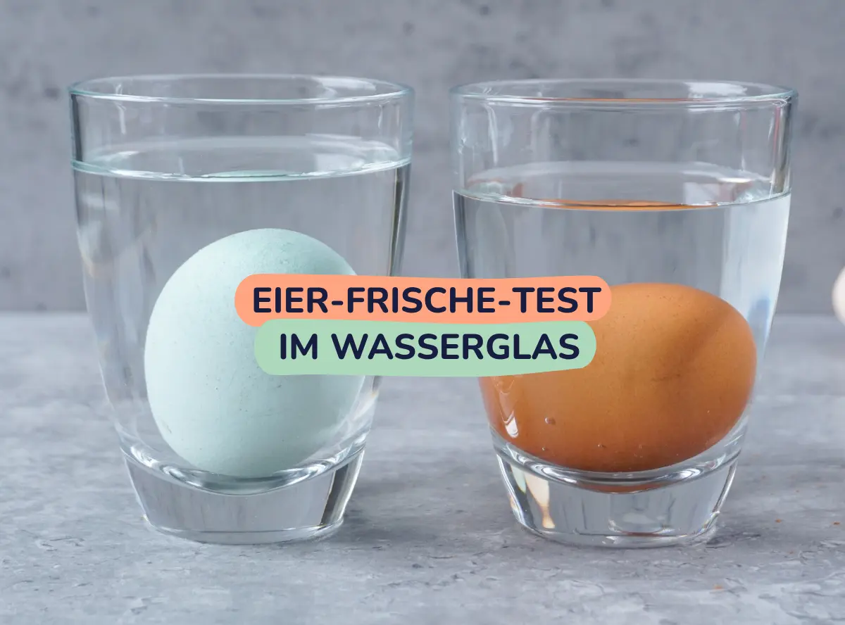 Eier Frische Test im Wasserglas