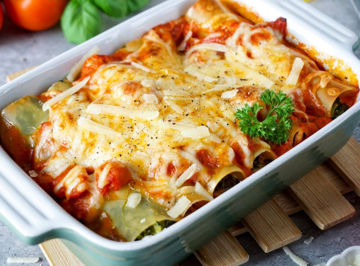 Cannelloni mit Spinat