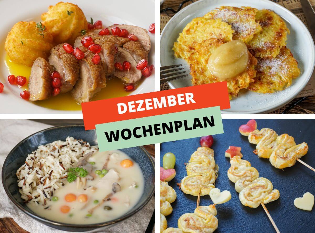 Wochenplan Dezember Rezepte