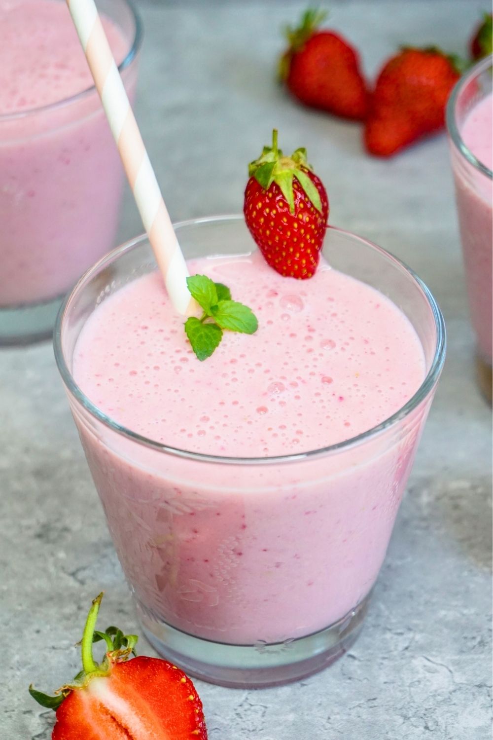 Erdbeermilchshake ohne Zucker