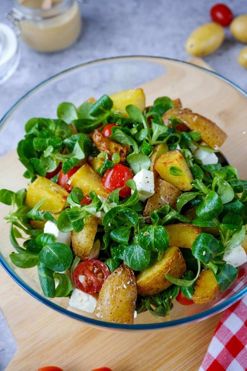 gerösteter Kartoffelsalat Heißluftfritteuse