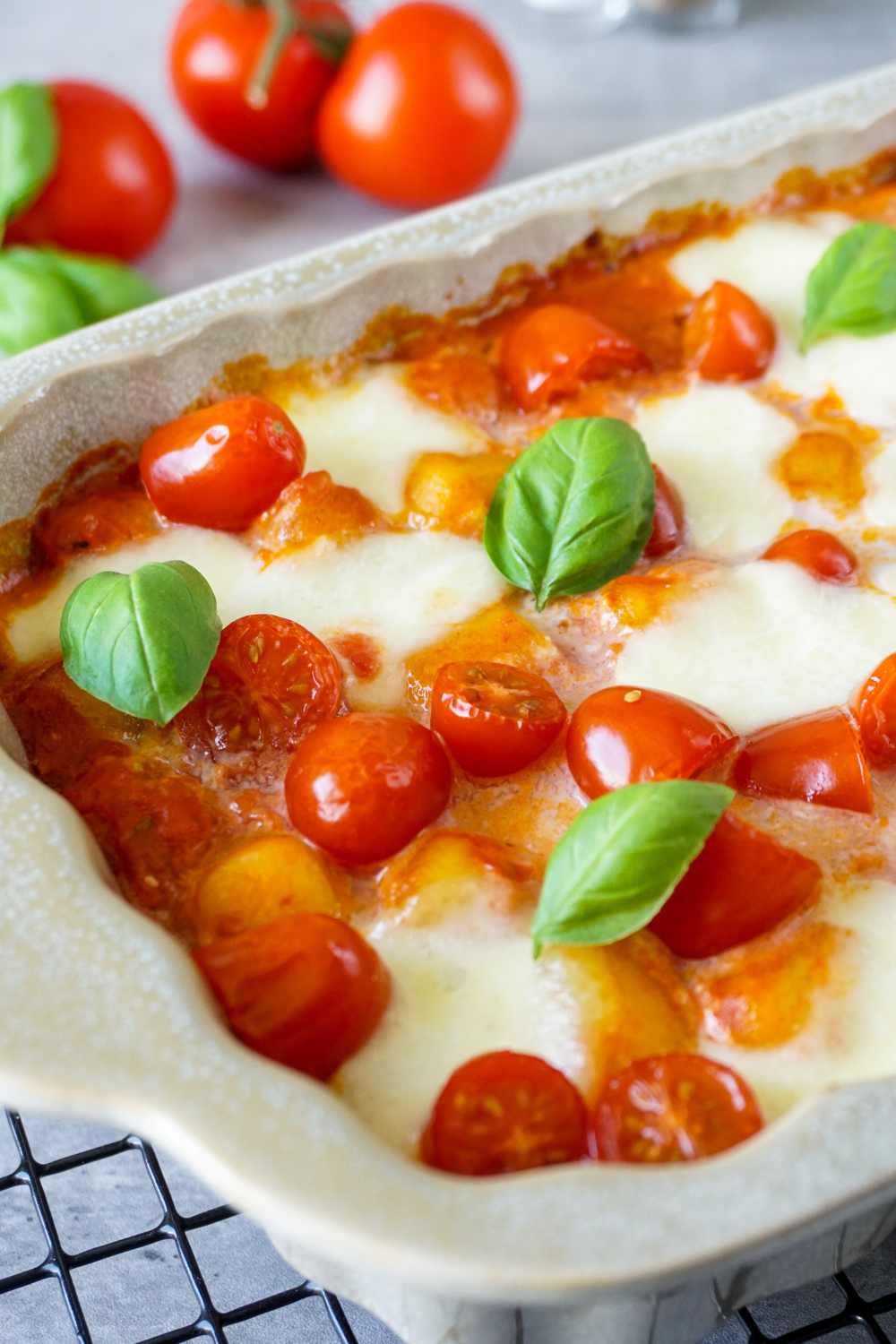 Gnocchi Auflauf mit Tomate Mozzarella