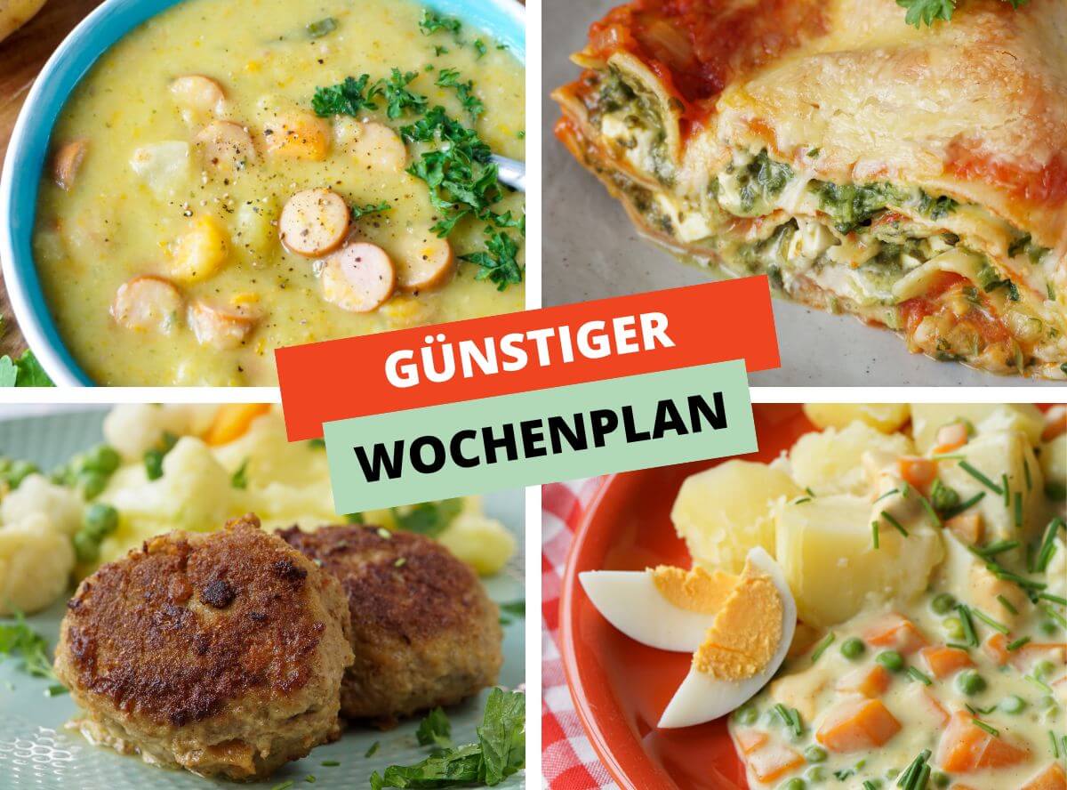 Wochenplan zum günstig kochen