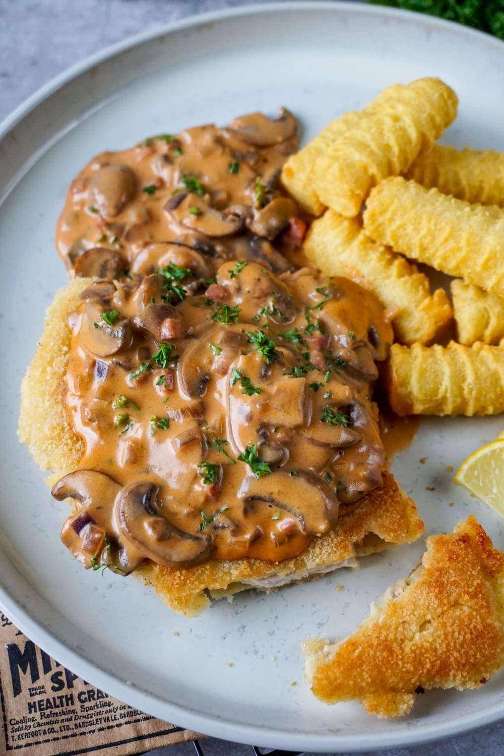 Jägerschnitzel mit Pilz-Sahne-Soße