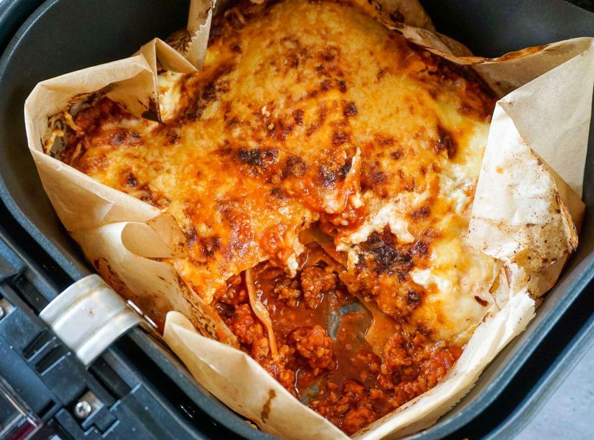 Lasagne Heißluftfritteuse