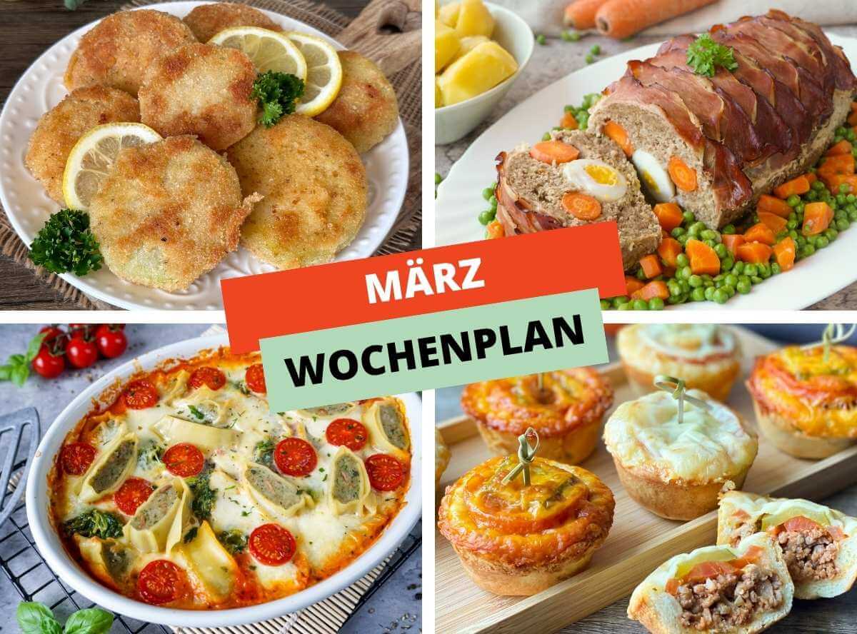 Wochenplan März Rezepte