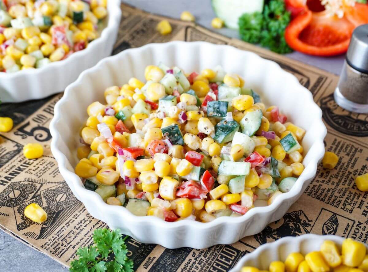 Bunter Maissalat mit Paprika