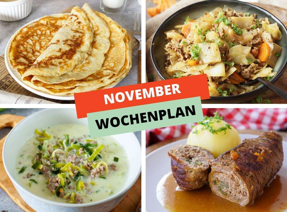 Wochenplan November Rezepte