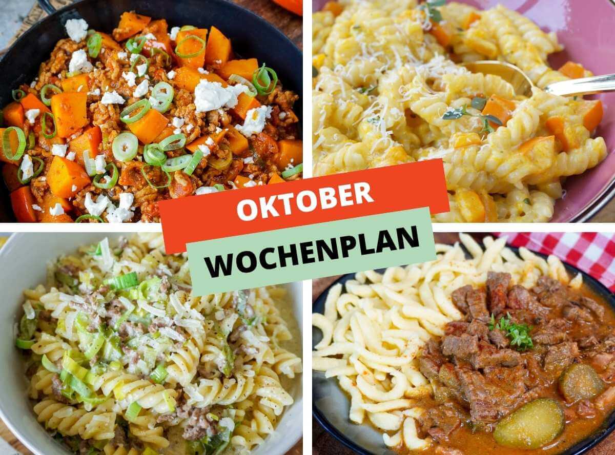 Wochenplan Oktober Rezepte