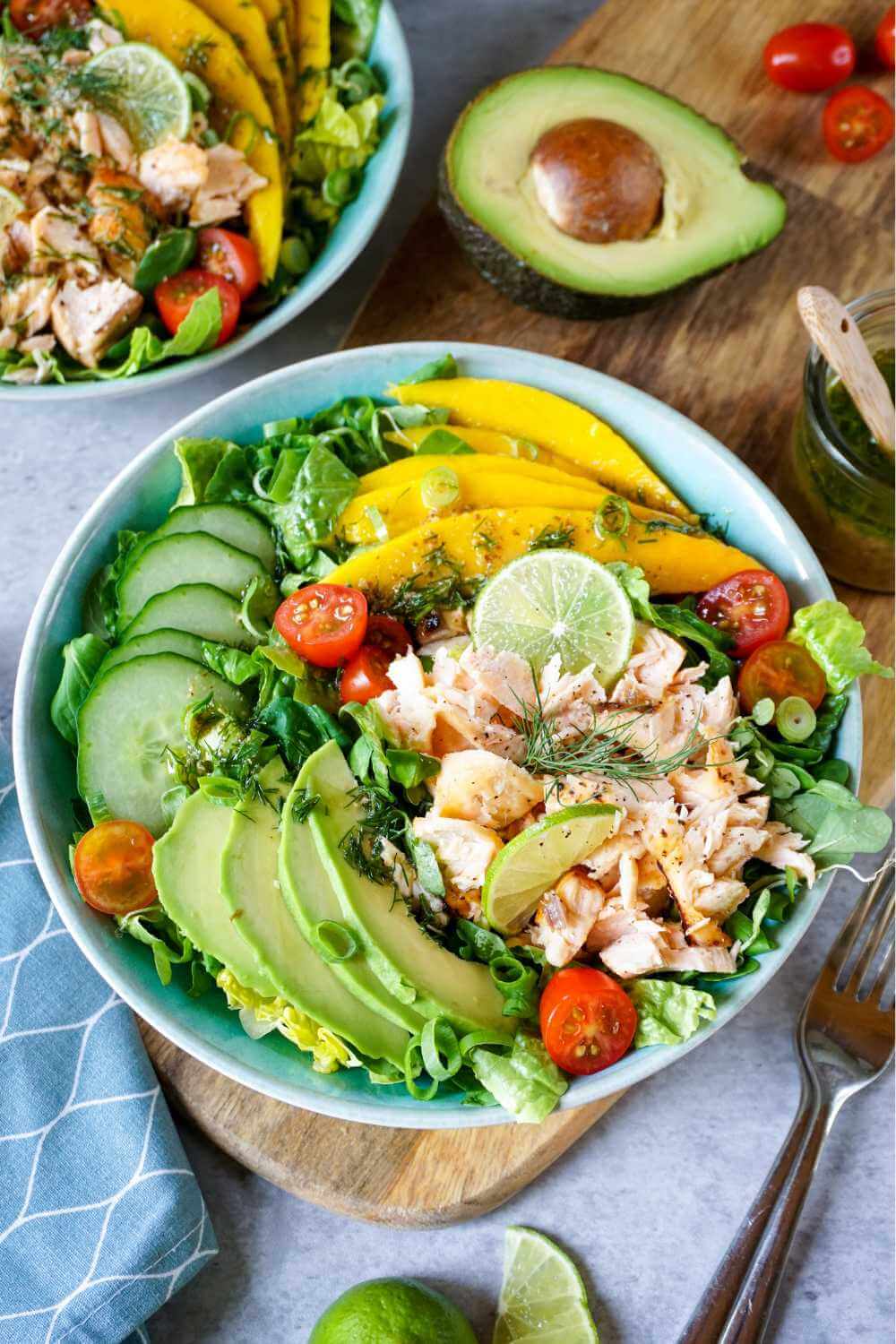 Pulled Lachs Salat Bowl