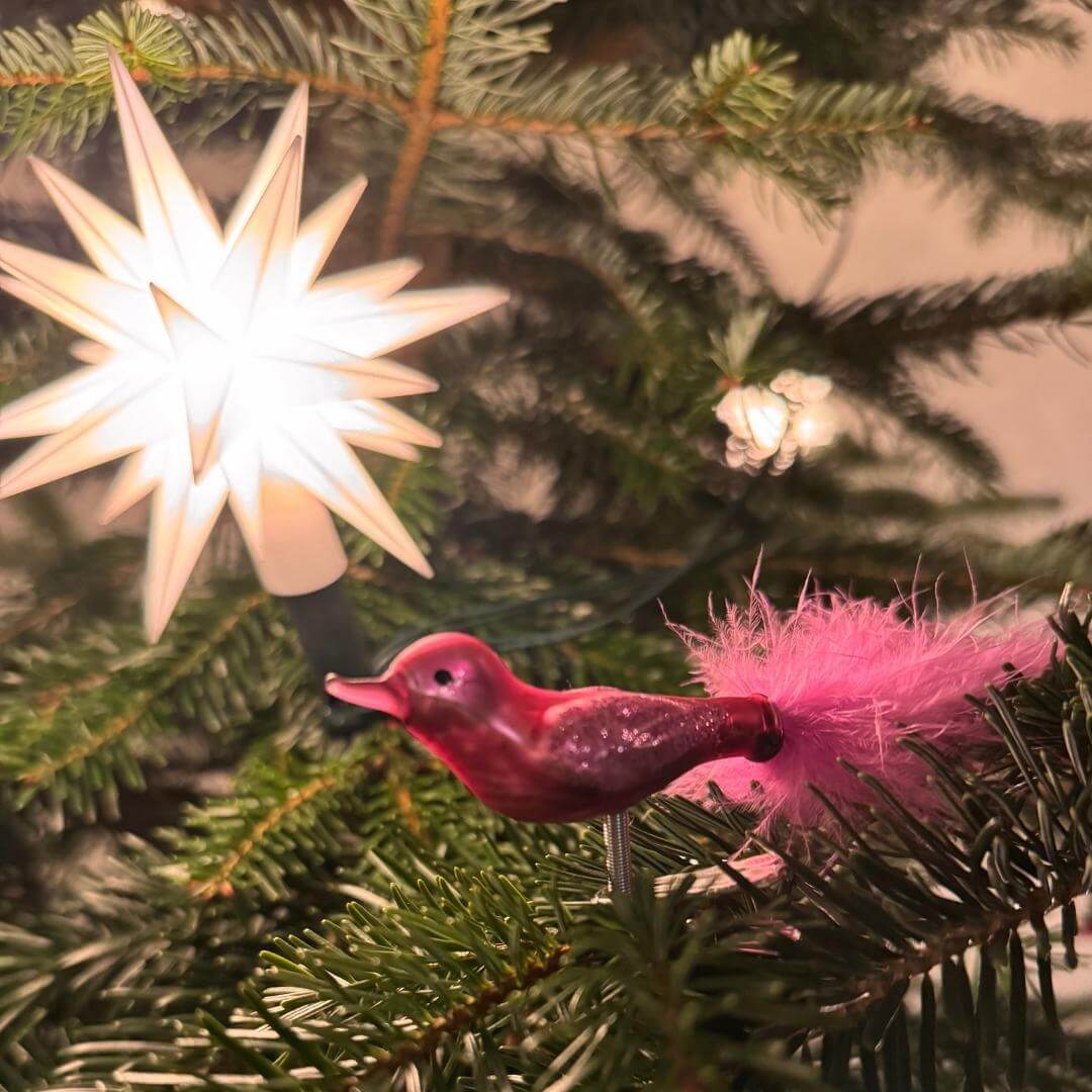 rosa Vogel Weihnachtsbaum