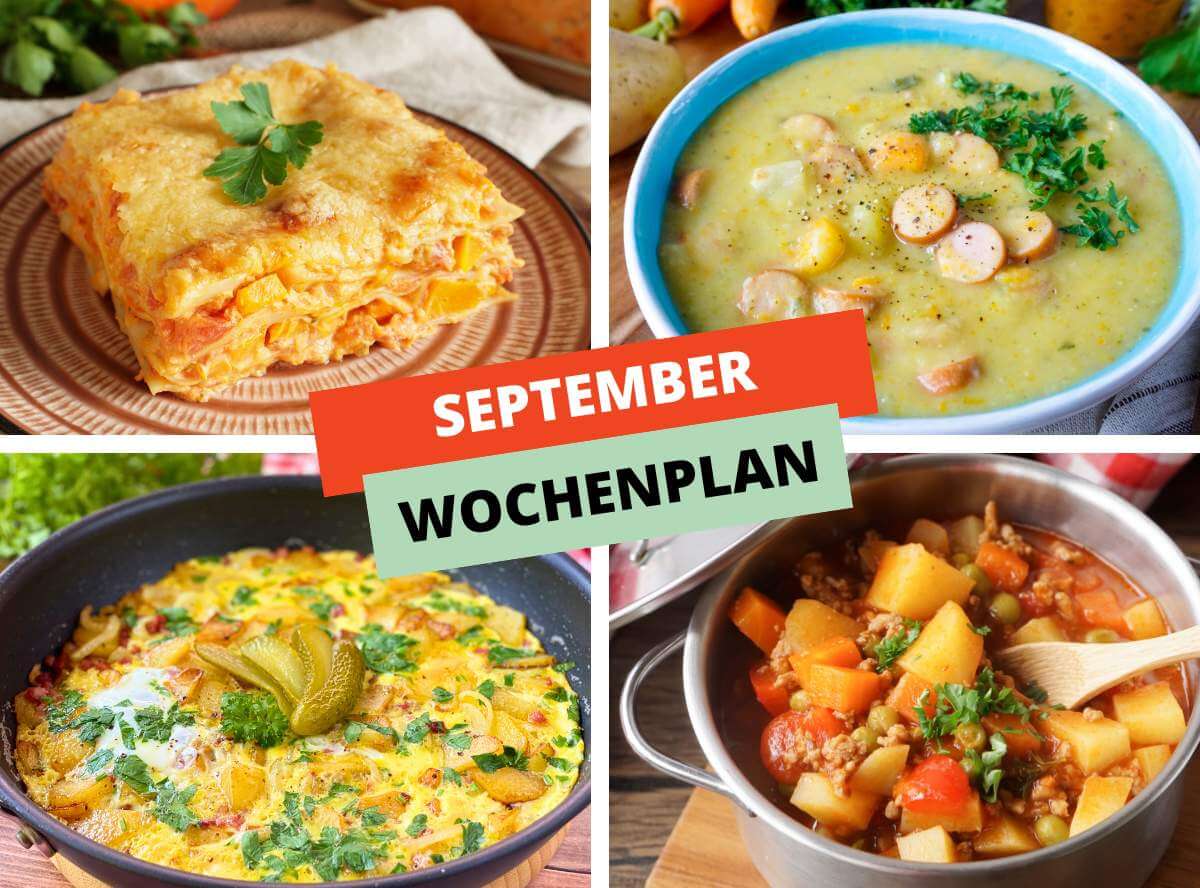 Wochenplan Rezepte für den September