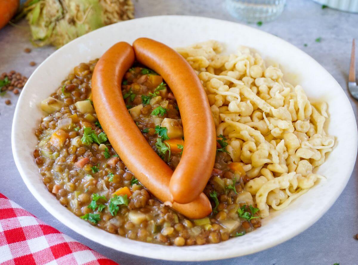 Spätzle mit Linsen