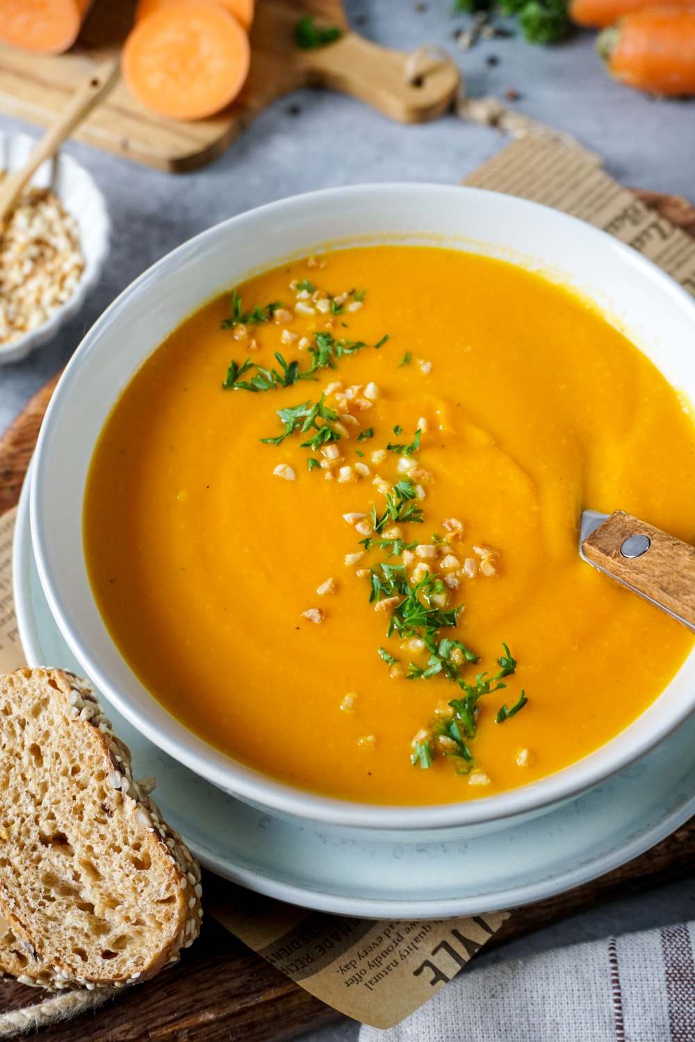 Süßkartoffelsuppe mit Möhren