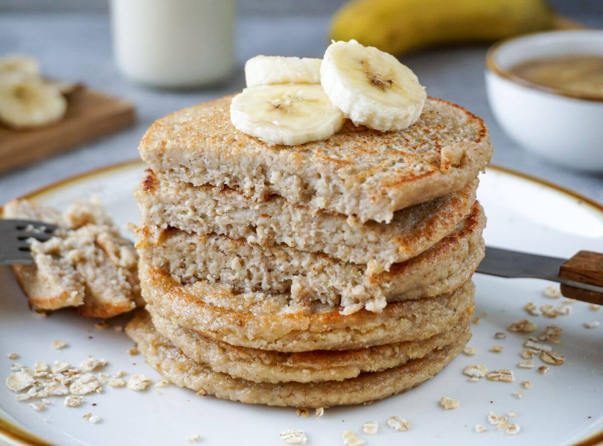 vegane Haferflocken Pancakes ohne Mehl