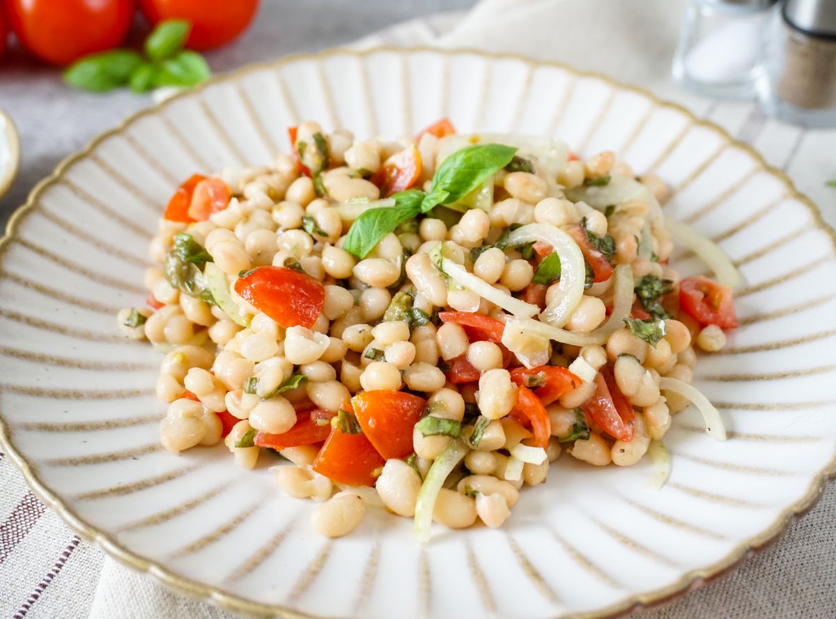 Weiße Bohnen Salat mit Tomaten