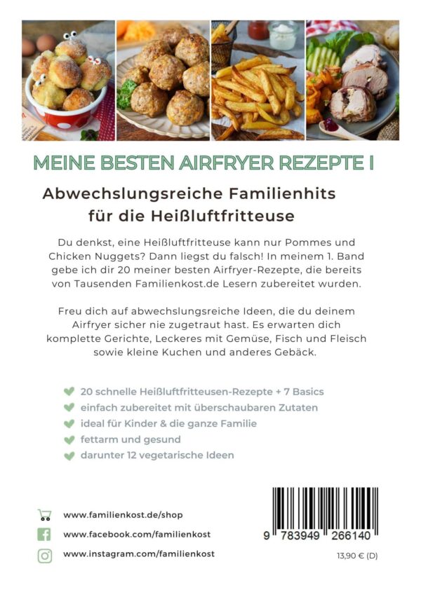 Meine besten Airfryer Rezepte 1 - Rückseite